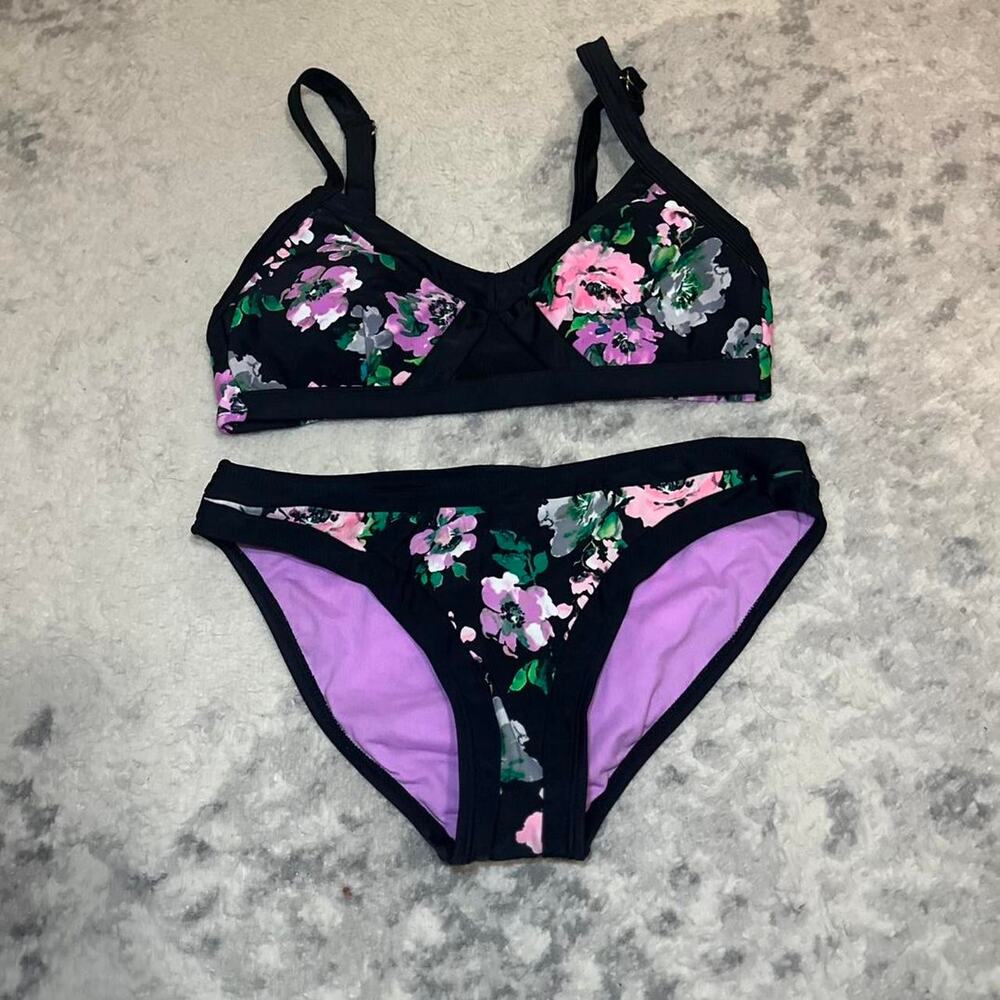 Adore me black floral bikini